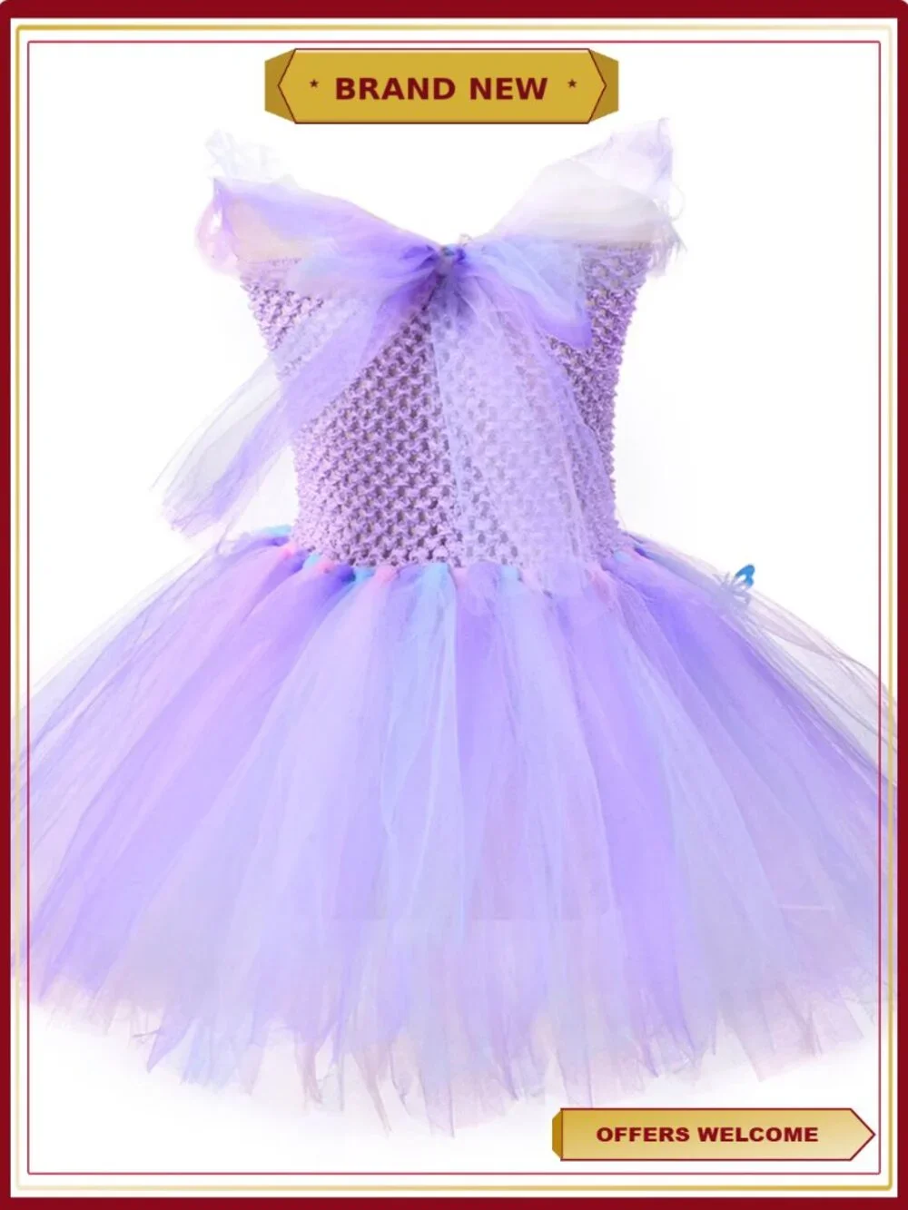 Girls Fairy Princess Tutu Costume Dress Halloween Birthday Party Dress Up